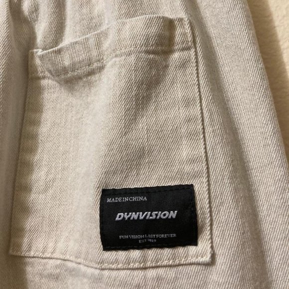 Dynvision Reconstruct Trend Men's Streetwear Beige Cargo Jogger Pants Size S/M - Picture 8 of 11